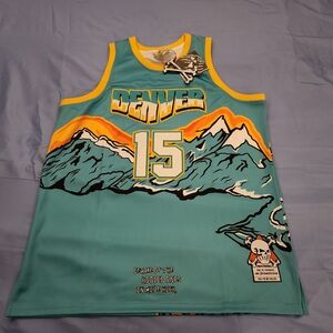 BRAND X HOODED IN MILE HIGH CARMELO ANTHONY #15 DENVER NUGGETS BASKETBALL JERSEY